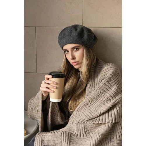 Берет STIGLER, размер б/р, серый