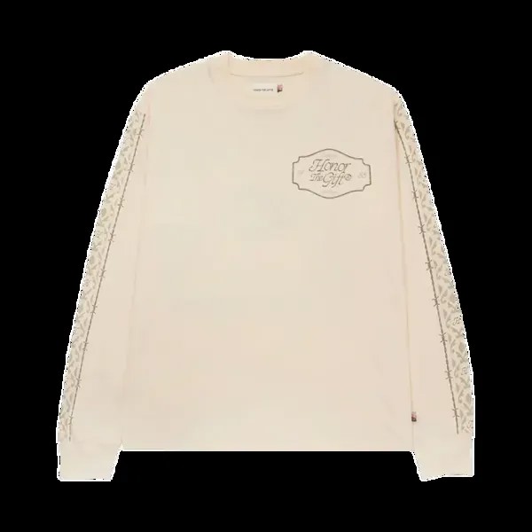 Футболка Honor The Gift Pattern Long-Sleeve 'Bone', кремовый
