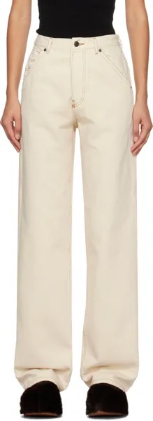 Бело-белые джинсы с накладными карманами Dries Van Noten