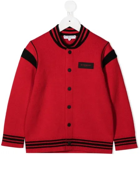 Givenchy Kids кардиган с нашивкой-логотипом