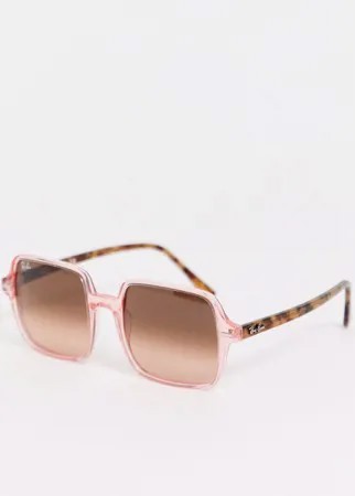 Розовые квадратные солнцезащитные oversize-очки Ray-Ban 0RB1973-Розовый