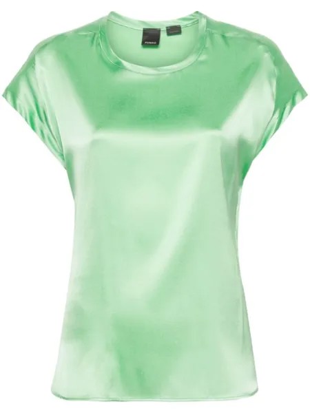 PINKO блузка с короткими рукавами, зеленый