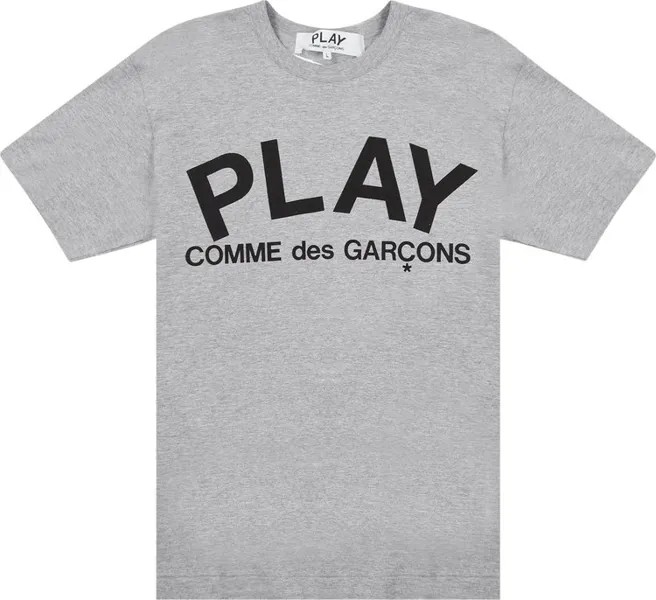 Футболка Comme des Garçons PLAY Text T-Shirt 'Grey', серый