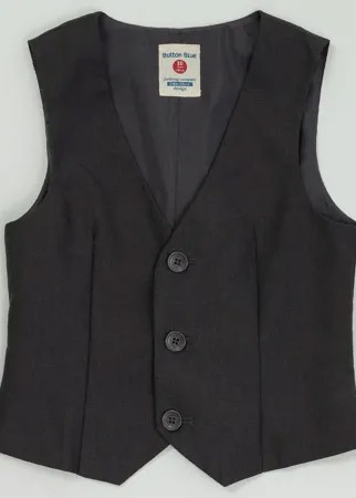 Серый классический жилет Button Blue