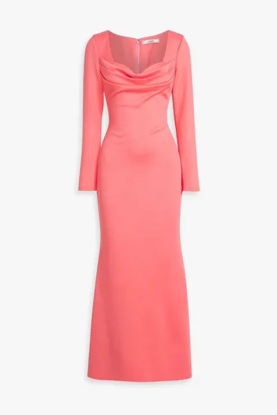 Драпированное платье с аквалангом Badgley Mischka, коралл