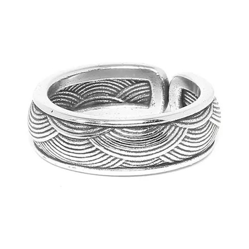 Кольцо ORI TAO, бижутерный сплав, гравировка, серебряный
