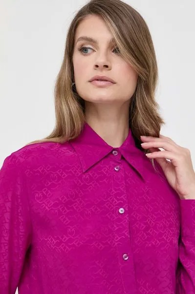 Рубашка с оттенком шелка Pinko, фиолетовый