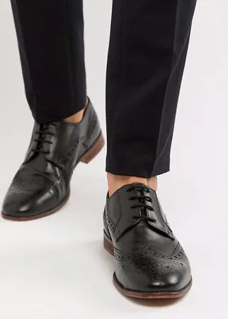 Кожаные броги для широкой стопы KG by Kurt Geiger-Черный