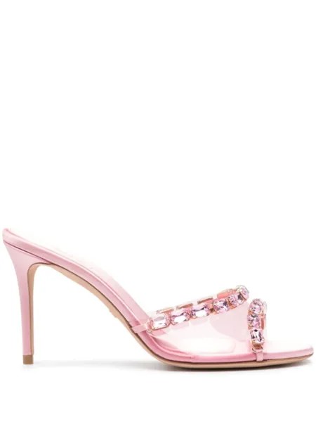 Giambattista Valli атласные мюли, розовый