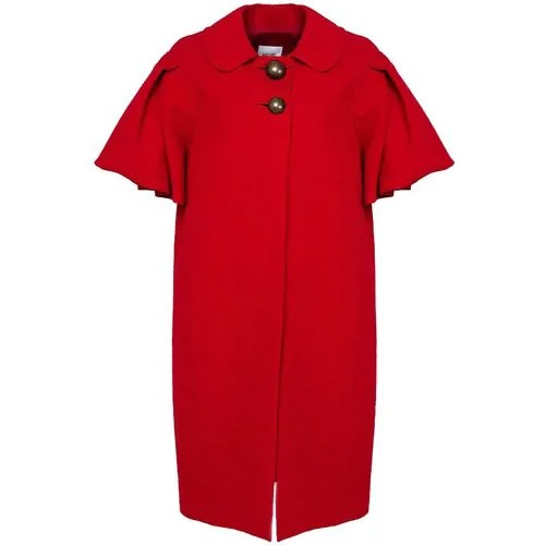 Пальто  MOSCHINO, шерсть, силуэт свободный, средней длины, размер 40, красный