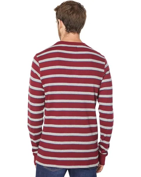 Рубашка U.S. POLO ASSN. Long Sleeve Stripe Thermal Crew Neck Shirt, цвет University Red