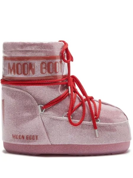 Moon Boot ботинки Icon Low Glitter, розовый
