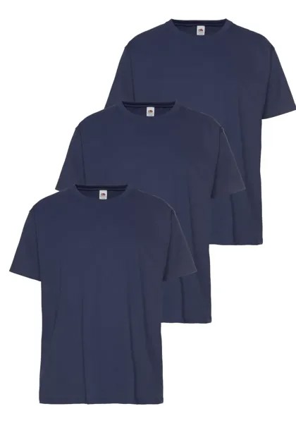 Футболка Fruit of the Loom с круглым вырезом, цвет Navy, Navy, Navy