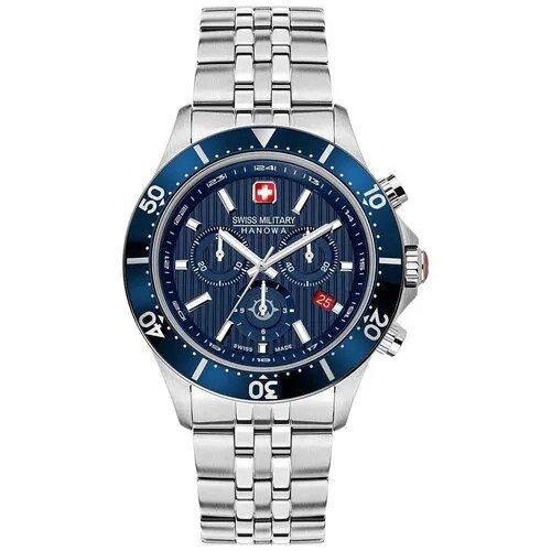 Наручные часы Swiss Military Hanowa Flagship X 72208, серебряный, синий