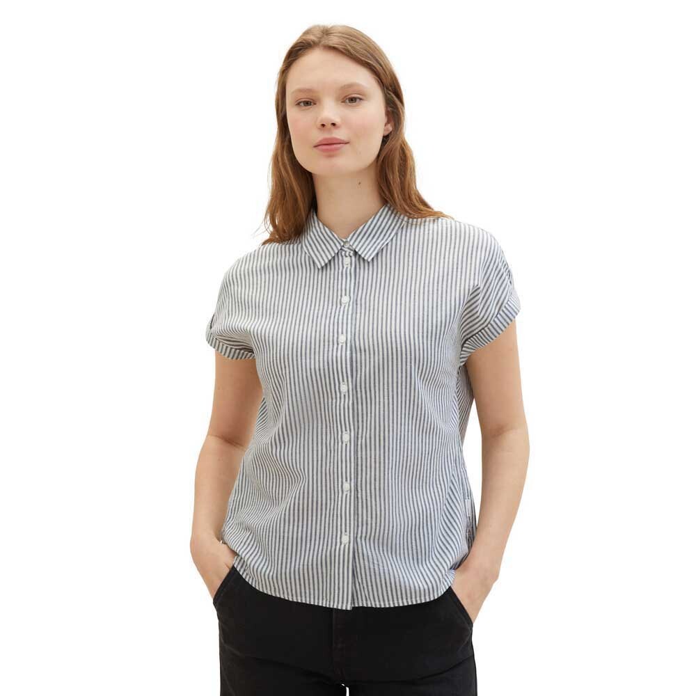 Рубашка Tom Tailor Striped, зеленый