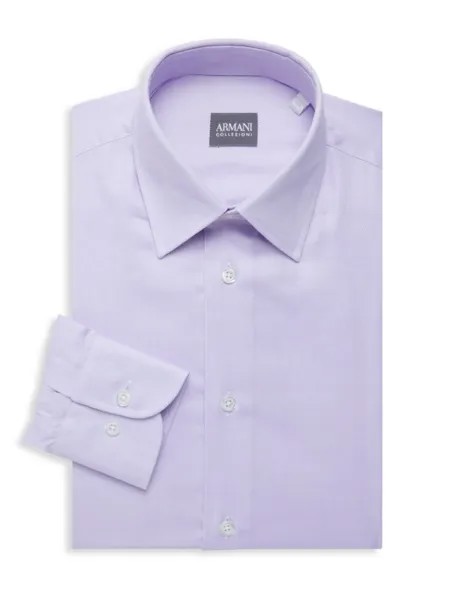 Классическая рубашка узкого кроя с рисунком Armani Collezioni, розовый