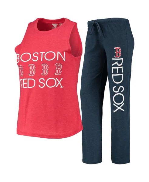 Женский комплект для сна, темно-синий, красный Boston Red Sox Meter Muscle Майка и брюки Concepts Sport