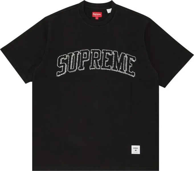 Футболка Supreme Sketch Embroidered Short-Sleeve Top 'Black', черный
