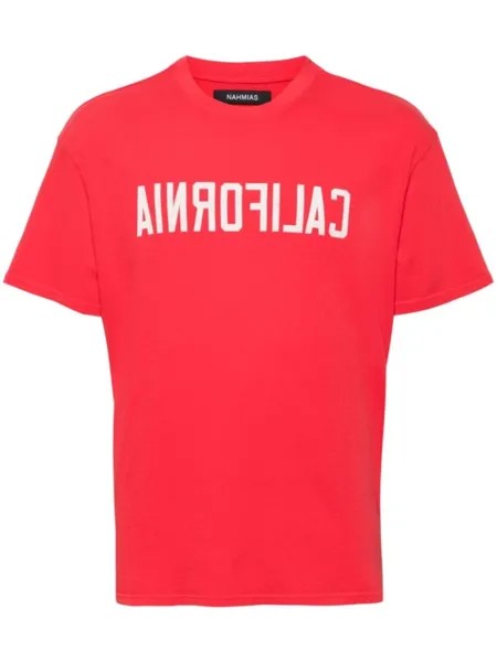 Nahmias футболка с напечатанным логотипом, красный