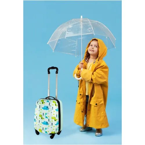 Чемодан детский PROFFI TRAVEL PH10483, полимерный пластик, 4-х колесный динозаврики