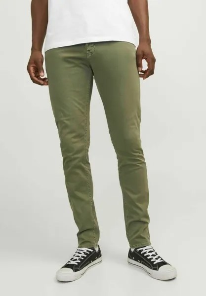Джинсы зауженного кроя Jack & Jones, цвет deep lichen green