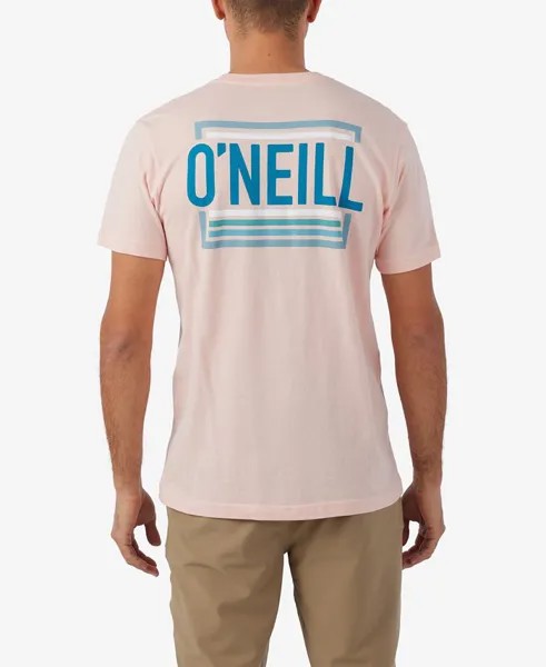 Мужская футболка стандартного кроя с логотипом Headquarters и графическим рисунком O'Neill, розовый