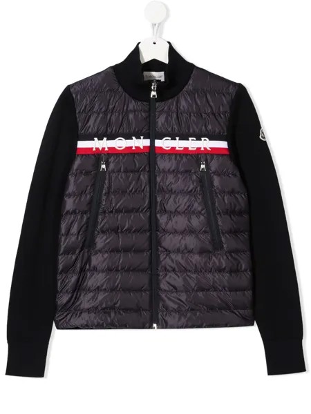 Moncler Enfant куртка с дутыми вставками