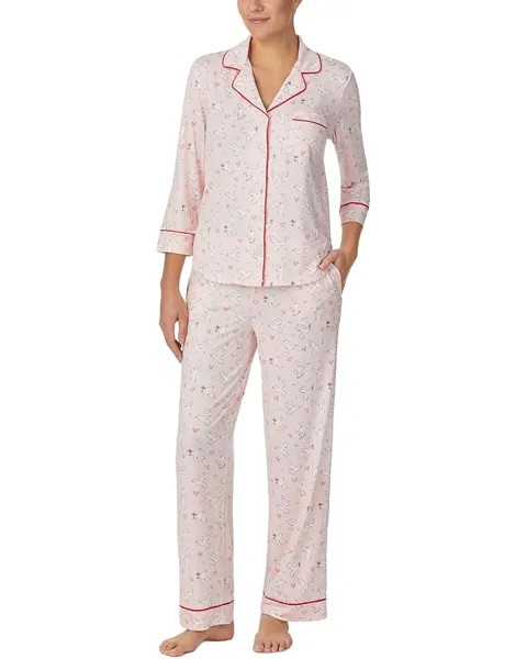 Пижама Kate Spade New York 3/4 Notch, цвет Doves In Love