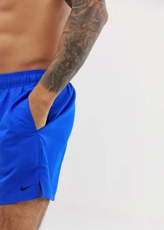 Эксклюзивные синие короткие волейбольные шорты для плавания Nike Swimming-Синий