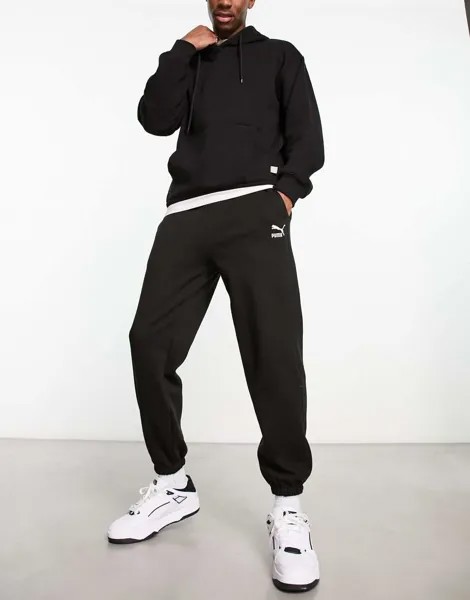 Черные джоггеры с маленьким логотипом Puma Classics