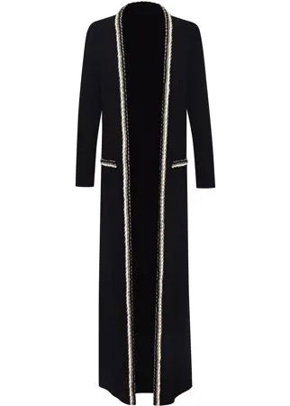 Oscar de la Renta длинный кардиган тонкой вязки
