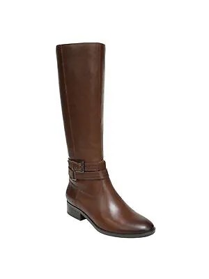 NATURALIZER Женские коричневые кожаные ботинки на молнии с ремешком на щиколотке и пряжкой на щиколотке 7 W