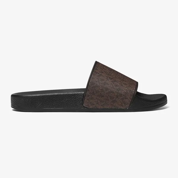 Шлепанцы Michael Kors Jake Logo Slide, коричневый/черный