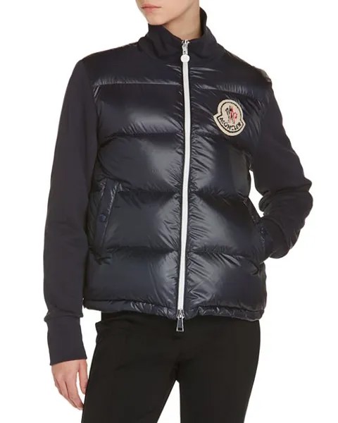 Кардиган на молнии с пухом Moncler, цвет Blue