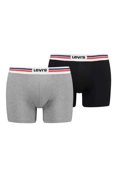 Боксеры с логотипом на талии, 2 пары Levi'S, красный