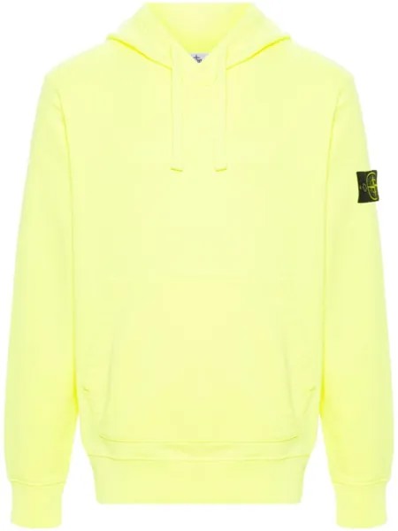 Stone Island худи с нашивкой Compass, желтый