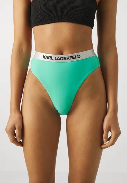 Плавки бикини KARL LAGERFELD HIGH WAIST BOTTOMS LOGO, floridakeys green