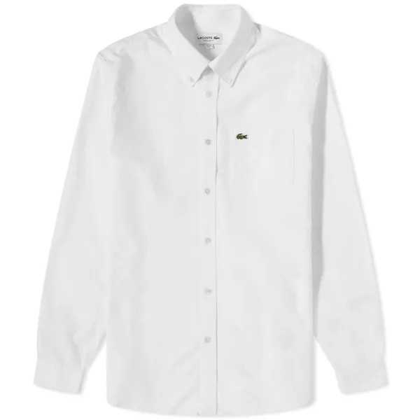 Оксфордская рубашка на пуговицах Lacoste, белый
