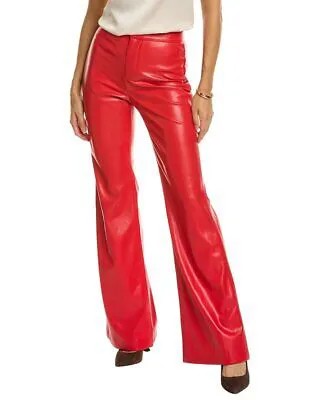 Женские брюки с высокой талией Alice + Olivia Deanna, красные 2