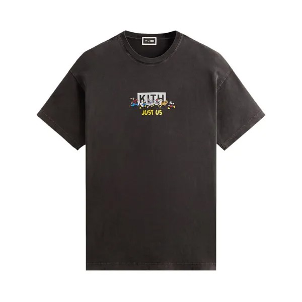 Футболка Kith For Mickey & Friends Family Portrait Vintage 'Black', черный