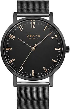 Fashion наручные  мужские часы Obaku V248GXBBMB. Коллекция Mesh