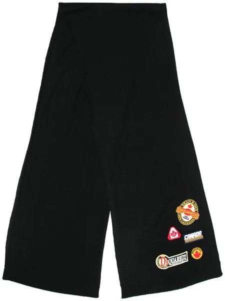 Dsquared2 Kids трикотажный шарф с нашивками