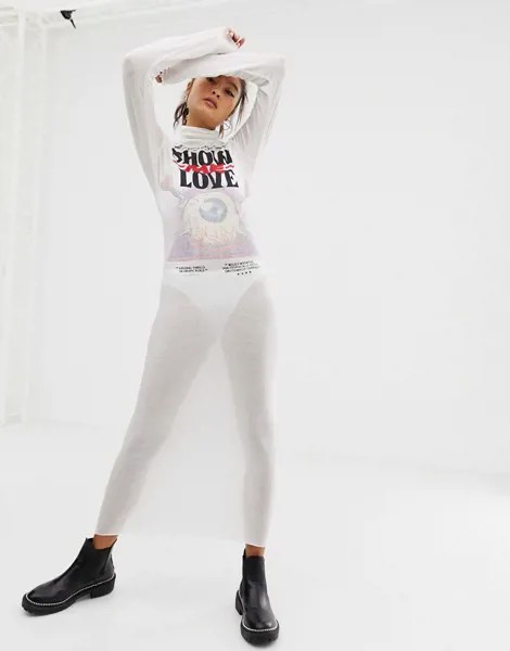 Платье с принтом Cheap Monday-Белый