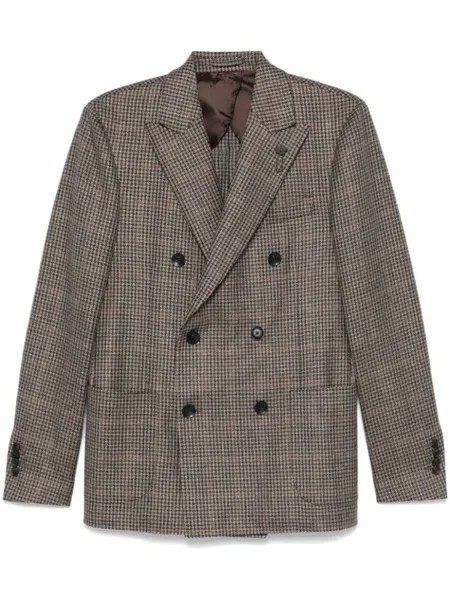 Lardini пиджак в ломаную клетку, коричневый