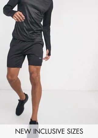 Черные спортивные шорты из быстросохнущей ткани ASOS 4505-Черный цвет