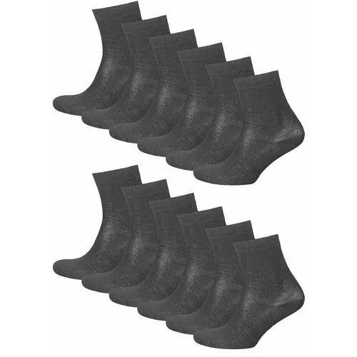 Носки STATUS 12 пар, размер 22-24, серый