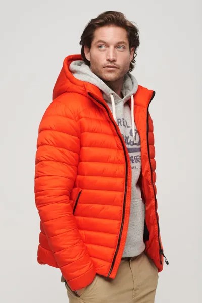 Утепленная куртка с капюшоном Fuji Sport Superdry, оранжевый