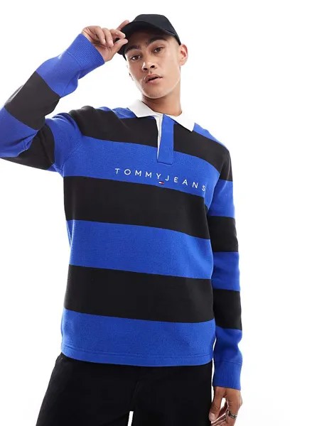 Tommy Jeans – джемпер для регби в сине-черную полоску