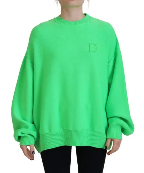 DSQUARED2 Свитер зеленый женский с вышивкой логотипа и длинным рукавом IT38/US4/XS Рекомендуемая цена: 960 долларов США