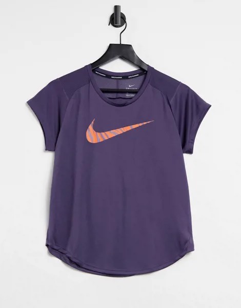Фиолетовая футболка Nike Running Icon Clash-Фиолетовый цвет